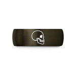 best friend present ideas – gunmetal & black tungsten skull wedding band