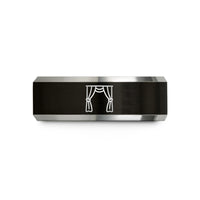 birthday ring for her – black & gray tungsten stage curtains wedding band