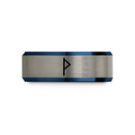 best friend present ideas – black & blue & grey tungsten thurisaz wedding band