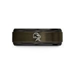 unique presents for her – gunmetal & black tungsten mig welder wedding band