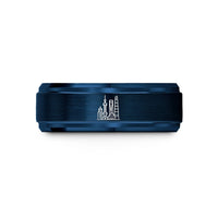 special presents for friends – blue tungsten shanghai skyline wedding band