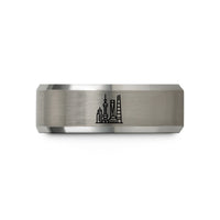 unique presents for friends – grey tungsten shanghai skyline wedding band