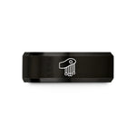 unique friendship presents women – black tungsten epaulette tassels wedding band