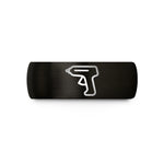 personalized present for friends – black tungsten hot glue gun wedding band