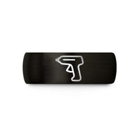 personalized present for friends – black tungsten hot glue gun wedding band