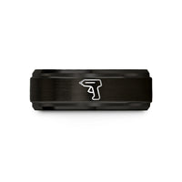 personalized present for friends – black tungsten hot glue gun wedding band
