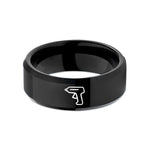 special birthday present ideas – black tungsten hot glue gun wedding band