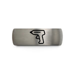 creative birthday present ideas – grey tungsten hot glue gun wedding band