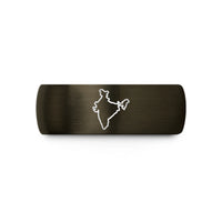 friend birthday ring present – gunmetal & black tungsten india wedding band