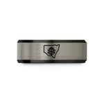 special presents for besties – black & grey tungsten new south wales wedding band
