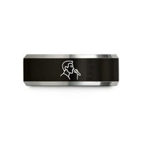 birthday present ideas her – black & gray tungsten singer at microphone wedding band