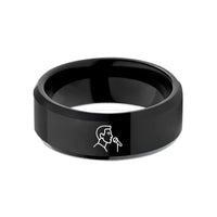 best friend present ideas – black tungsten singer at microphone wedding band