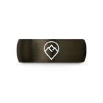 birthday present ideas girls – gunmetal & black tungsten map pin mountain wedding band