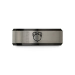 unique presents for girls – black & grey tungsten monitors cable wedding band