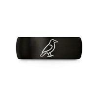 best birthday present ideas – black tungsten raven silhouette wedding band