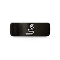 personalized birthday presents – black tungsten route pin wedding band