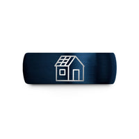 personalized birthday presents – blue tungsten solar roof house wedding band