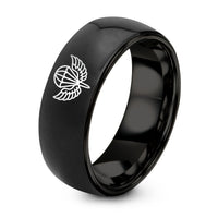Gifts for Birthday for Her – black tungsten airborne jump wings ring