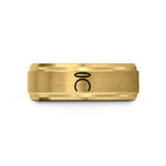 best presents for guys – gold tungsten halo wedding band