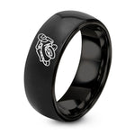 Gifts for Birthday for Him – black tungsten kneedown cornering ring