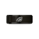 personalized presents for him – black tungsten kneedown cornering wedding band