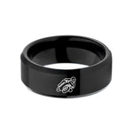 unique presents for men – black tungsten kneedown cornering wedding band