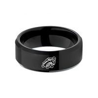 unique presents for men – black tungsten kneedown cornering wedding band