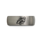 personalized presents for him – grey tungsten kneedown cornering wedding band