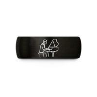 personalized presents for him – black tungsten grand piano wedding band