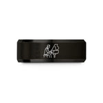 personalized presents for him – black tungsten grand piano wedding band