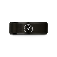 present for him birthday – black tungsten speedometer needle sweep wedding band