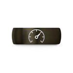 special birthday present – gunmetal & black tungsten speedometer needle sweep wedding band