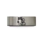 top birthday presents – grey tungsten checkered flag wedding band