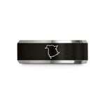 unique presents for guys – black & gray tungsten new brunswick wedding band