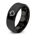 Teapot – Tungsten Wedding Band, 8 mm, Black Comfort-Fit Unisex