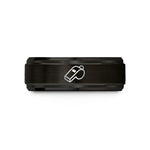 personalized rings for him – black tungsten conductor whistle wedding band