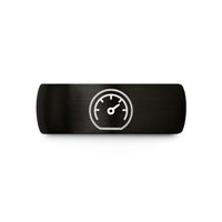 best presents for guys – black tungsten speedometer wedding band