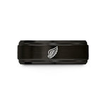 unique birthday presents her – black tungsten angel wing wedding band