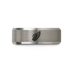 unique birthday presents her – silver tungsten angel wing wedding band