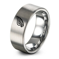 best birthday presents her – gray tungsten angel wing ring