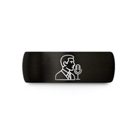 best birthday presents her – black tungsten announcer broadcast mic wedding band
