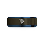 engraved rings her presents – gunmetal & blue tungsten tornado funnel wedding band