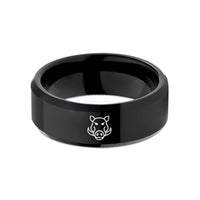 unique birthday presents her – black tungsten warthog wedding band