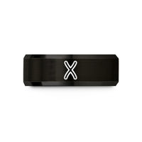 personalized jewelry for her – black tungsten chromosome x wedding band