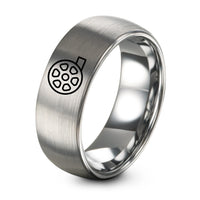 Gifts for Birthdays Women – grey tungsten film reel ring