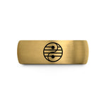 special present for ladies – gold & silver tungsten yin yang pride wedding band