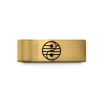 unique present for her – gold tungsten yin yang pride wedding band