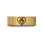 cool birthday presents him – gold tungsten heart paw wedding band