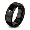 Test Tube – Tungsten Wedding Band, 8 mm, Black Comfort-Fit Unisex