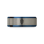 tungsten rings for him – blue & gray tungsten usb c plug wedding band